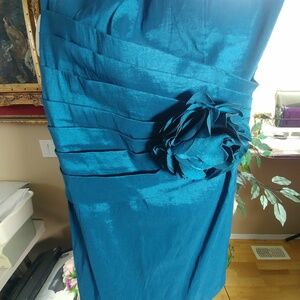 TEAL STRAPLESS DRESS SZ M BY DAISY